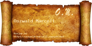 Oszwald Marcell névjegykártya